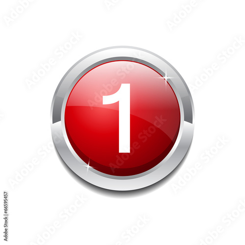 Free Download 1 Number Circular Vector Red Web Icon Button - GFXLoad