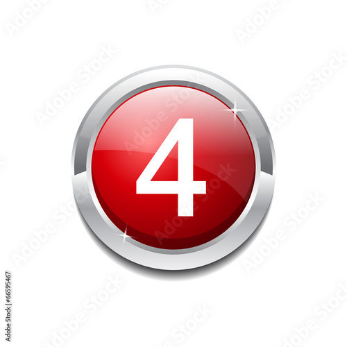 Free Download 4 Number Circular Vector Red Web Icon Button - GFXLoad