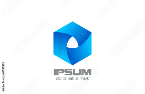 Hexagon Corporate style vector logo design. Infinite loop