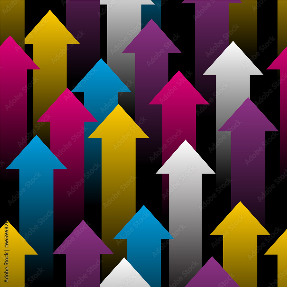 Seamless background composed of colorful arrows Seamless background composed of colorful arrows