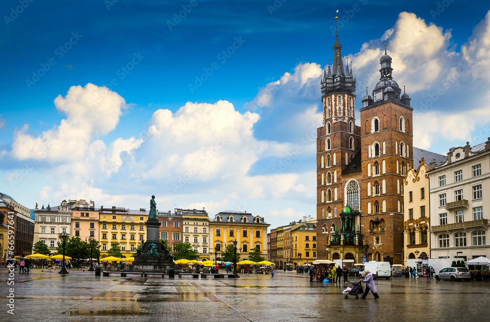 Fototapeta premium Krakow - Poland's historic center, a city with ancient