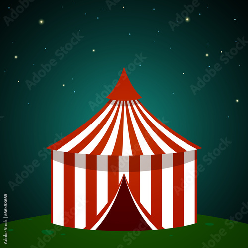 Vector Illustration of a Circus Tent