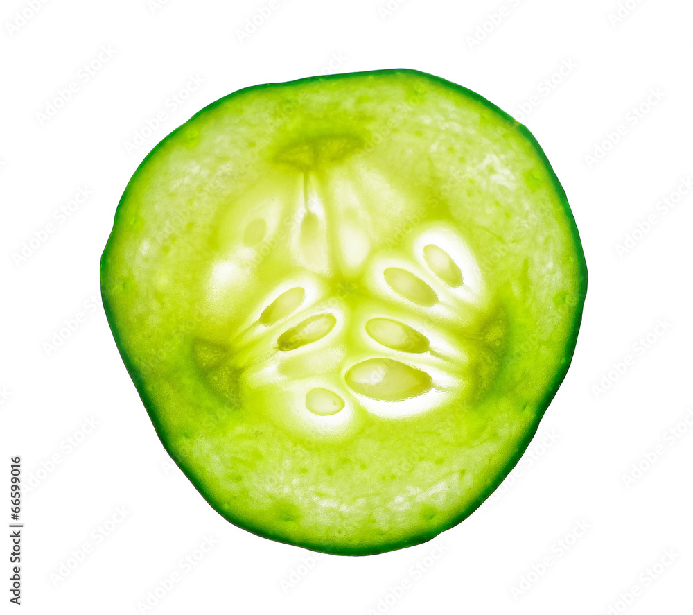 Fresh slice cucumber on white background Fresh slice cucumber on white background