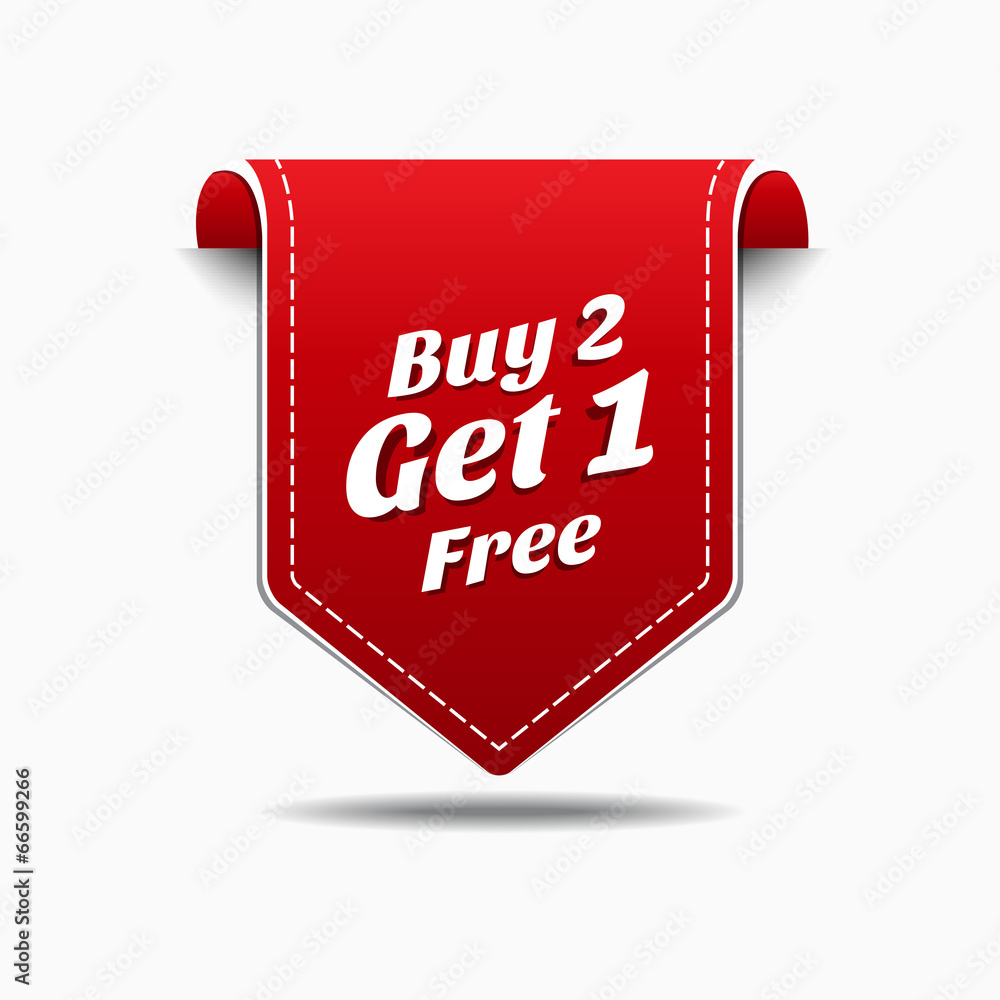 Buy 2 Get 1 Red Label Icon Vector Design Buy 2 Get 1 Red Label Icon Vector Design