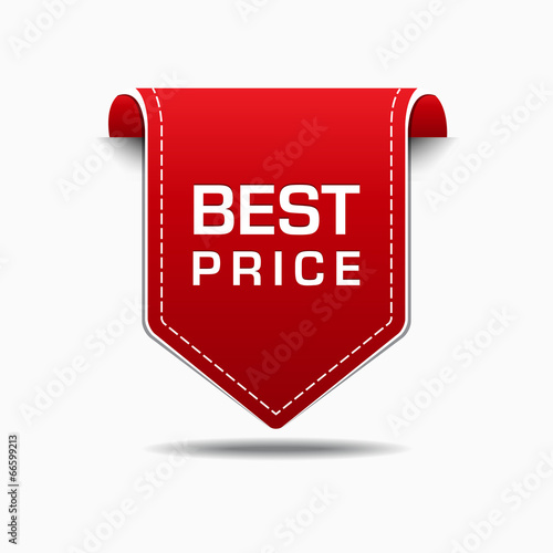 Best Price Red Label Icon Vector Design