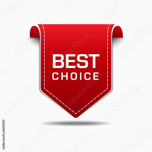 Best Choice Red Label Icon Vector Design