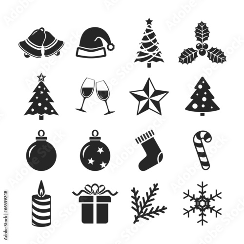 Christmas icons set