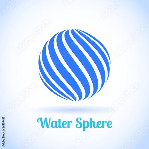 Abstract water sphere globe symbol