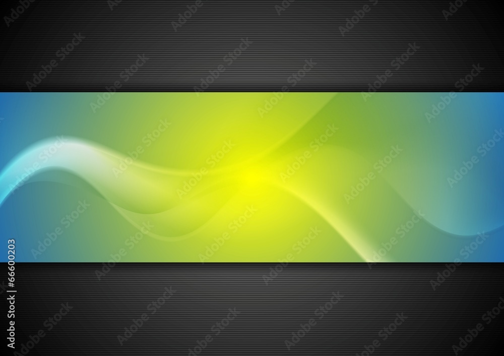Abstract bright wavy banners