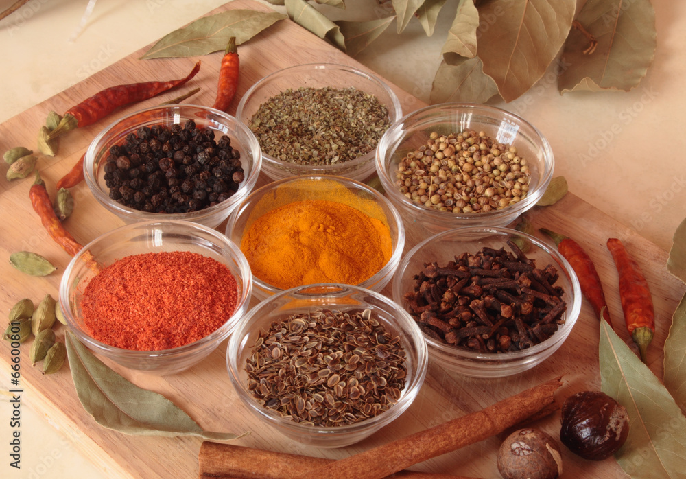 spices on the table, useful for acute spices on the table, useful for acute