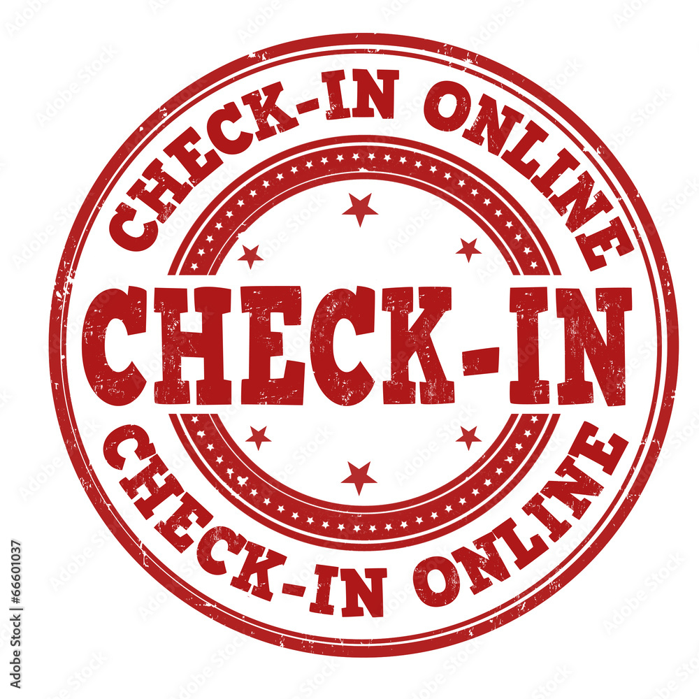 Check in online stamp