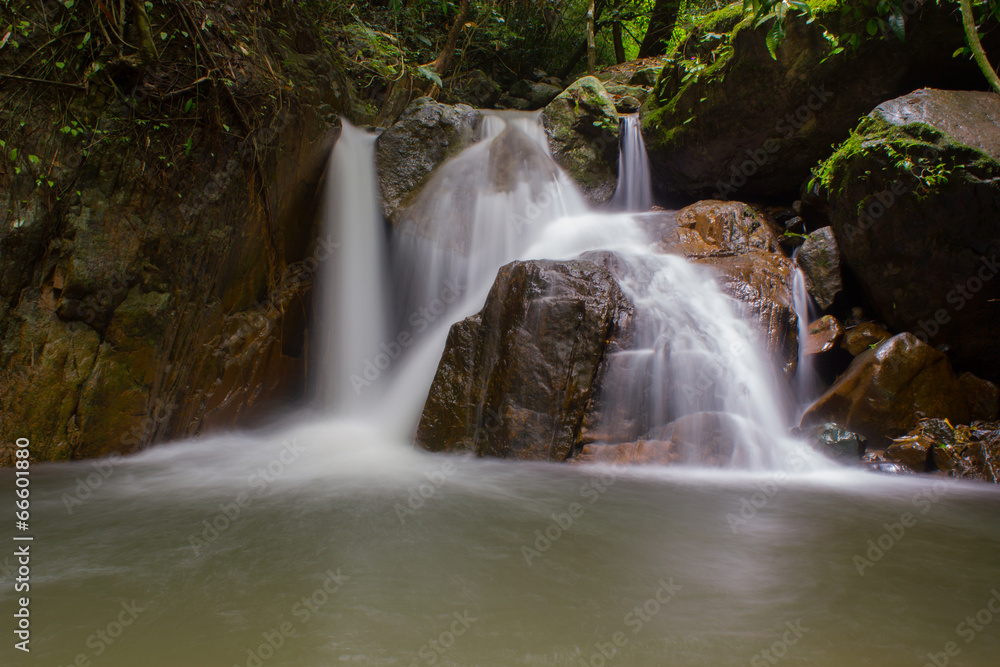 Waterfall in deep forest, national park, Saraburi, Thailand