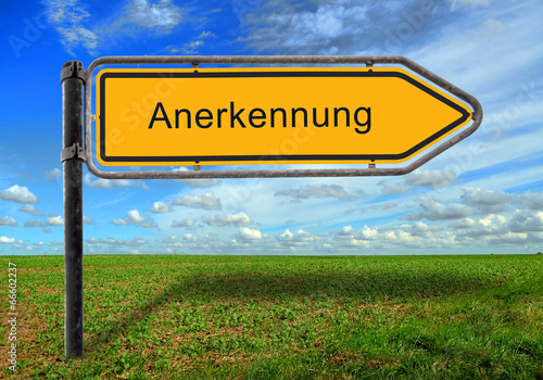 Strassenschild 17 - Anerkennung photo