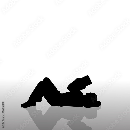 Vector silhouette of a man.