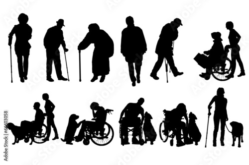 Vector silhouette of family.