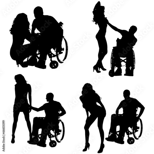 Vector silhouettes of different people.