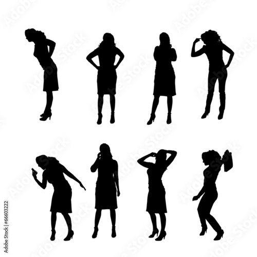 Vector silhouette of a woman.
