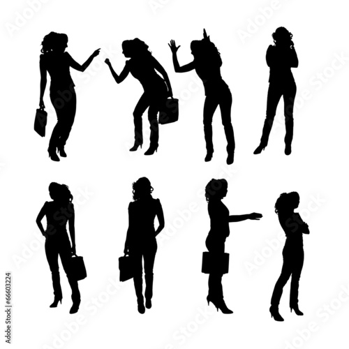 Vector silhouette of a woman.