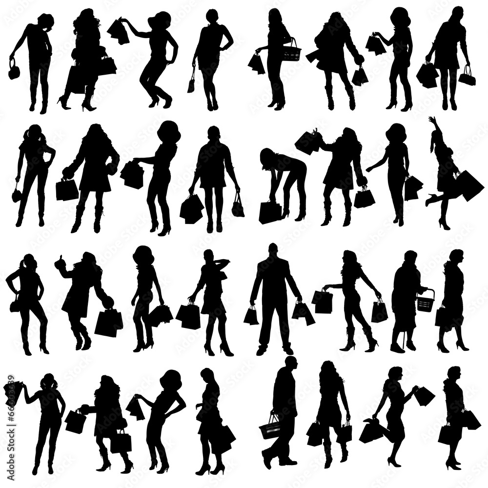 Vector silhouette of people. Vector silhouette of people.