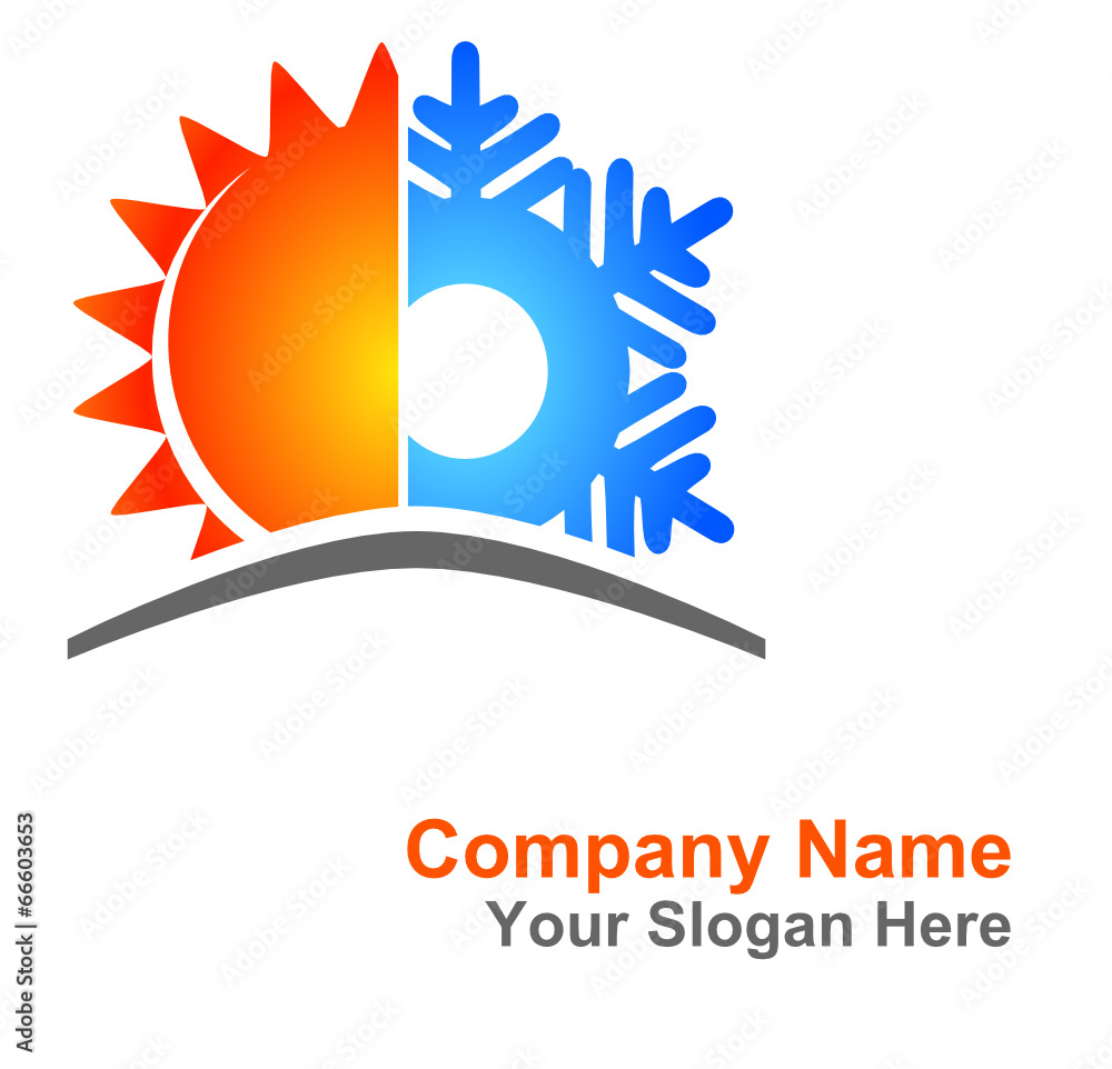 logo climatisation soleil flocon Stock Vector | Adobe Stock