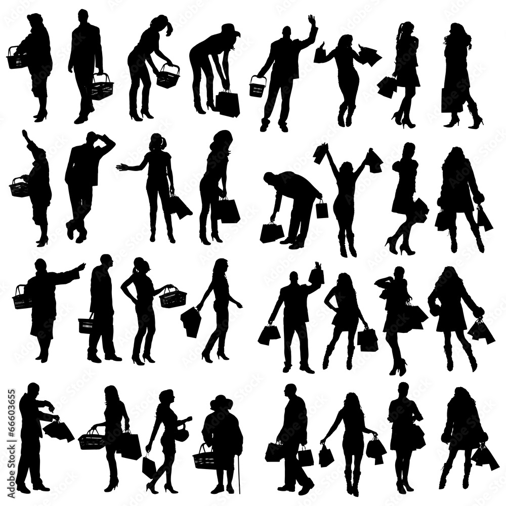Vector silhouette of people. Vector silhouette of people.