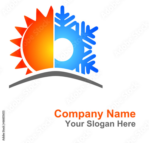 logo climatisation soleil flocon