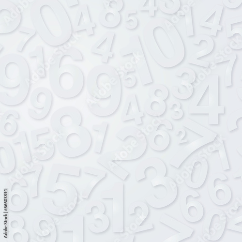 Viele weiße Zahlen