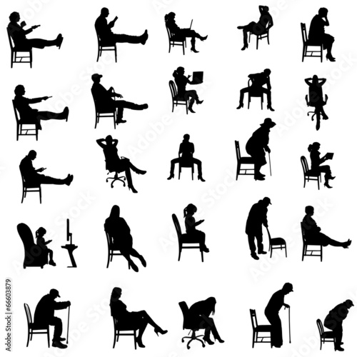 Vector silhouettes of people.