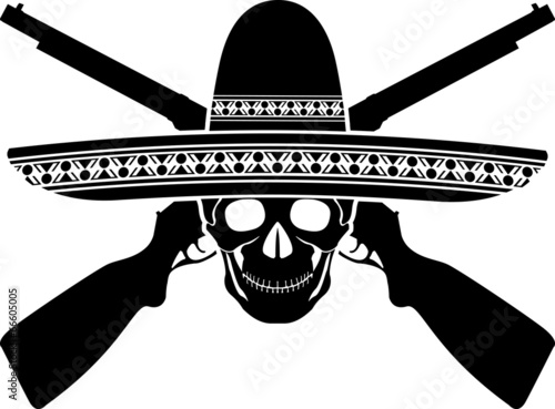 skull of mexican warrior