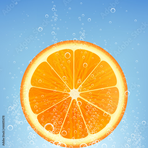 orange in water