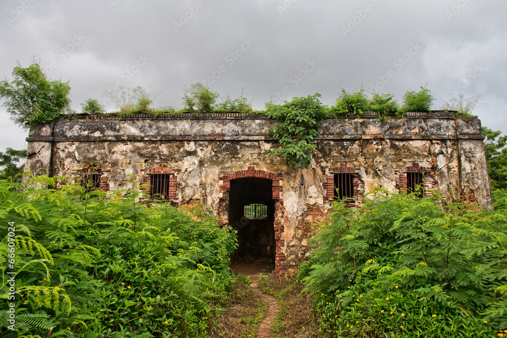 Prison ruins on Isle Of Pines, New Caledonia