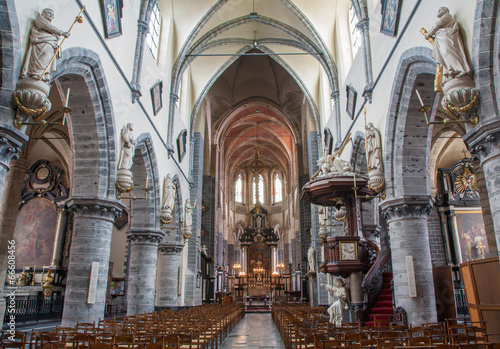 Gent - Main nave of Saint Jacob s gothic church
