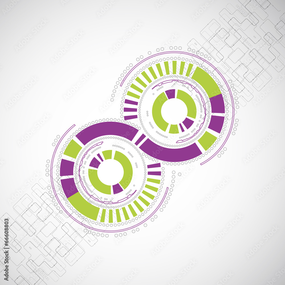 Abstract technology circles background