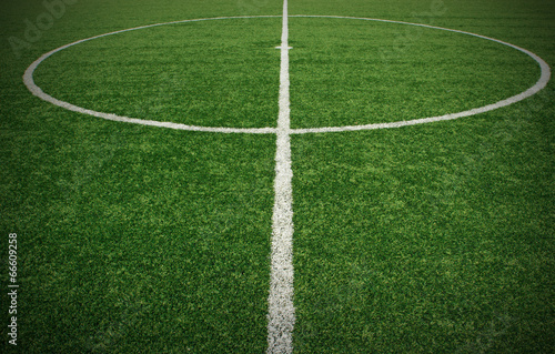 Soccer ball green grass field