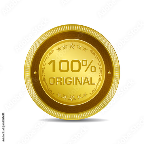 100 Percent Original Glossy Shiny Circular Vector Button