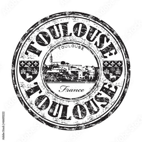 Toulouse grunge rubber stamp