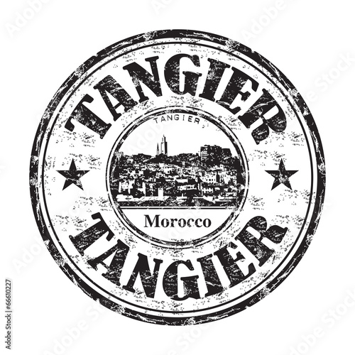 Tangier grunge rubber stamp