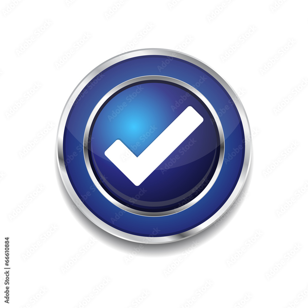 Tick Mark Circular Blue Vector Web Button Icon Tick Mark Circular Blue Vector Web Button Icon