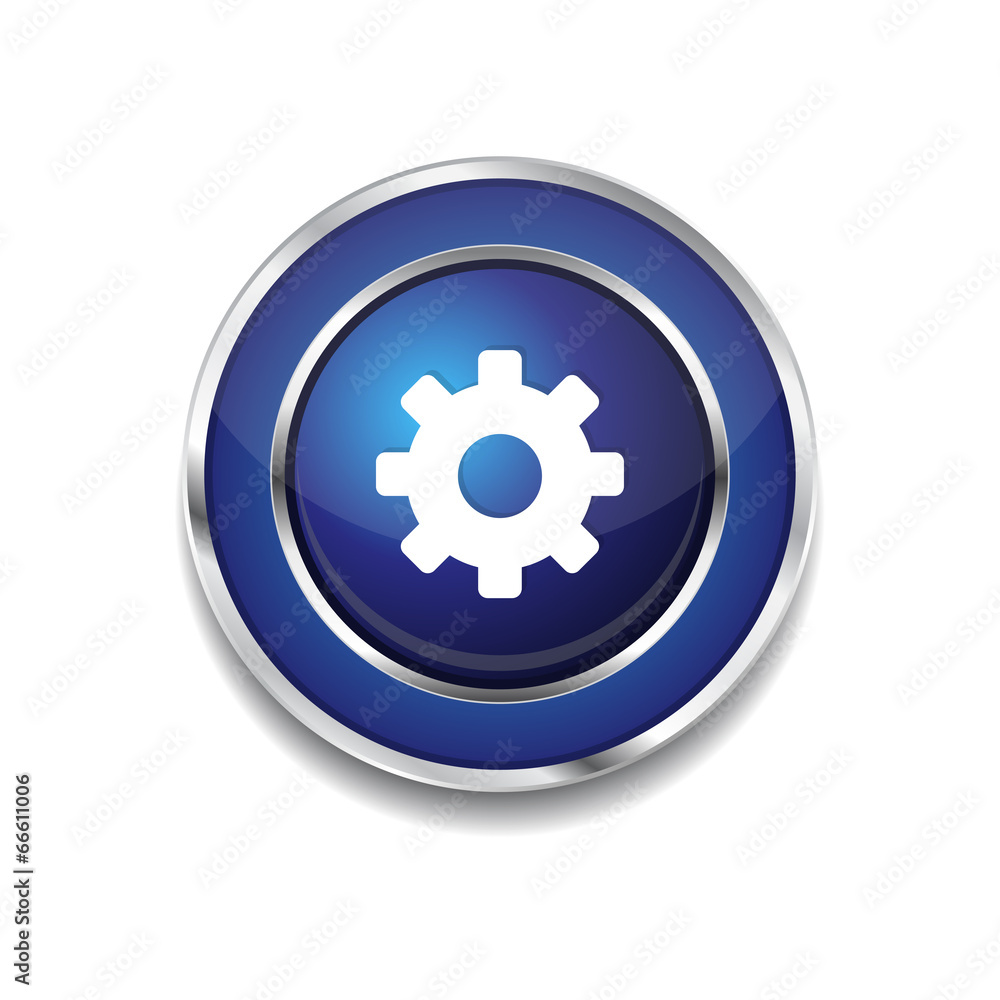 Settings Circular Vector Blue Web Icon Button Settings Circular Vector Blue Web Icon Button