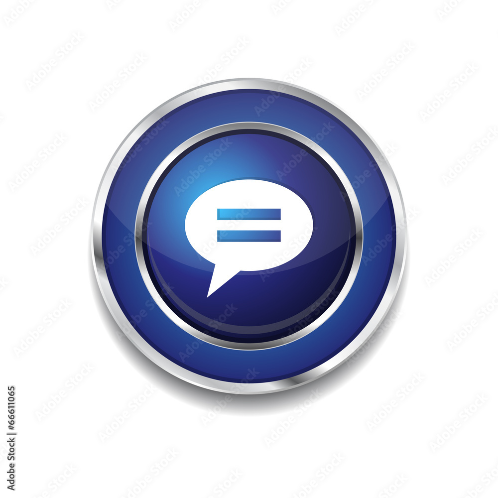 Message Circular Vector Blue Web Icon Button Message Circular Vector Blue Web Icon Button