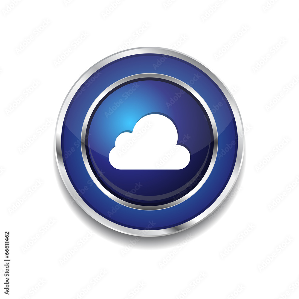 Cloud Circular Vector Blue Web Icon Button Cloud Circular Vector Blue Web Icon Button