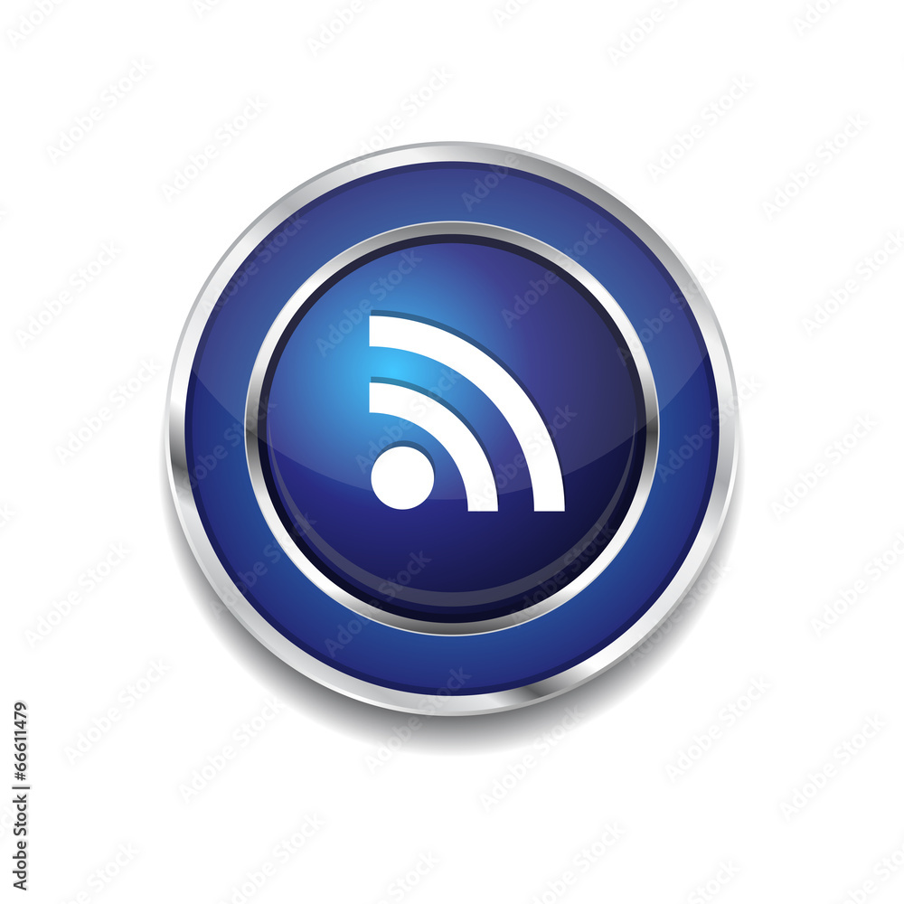 RSS Circular Vector Blue Web Icon Button RSS Circular Vector Blue Web Icon Button