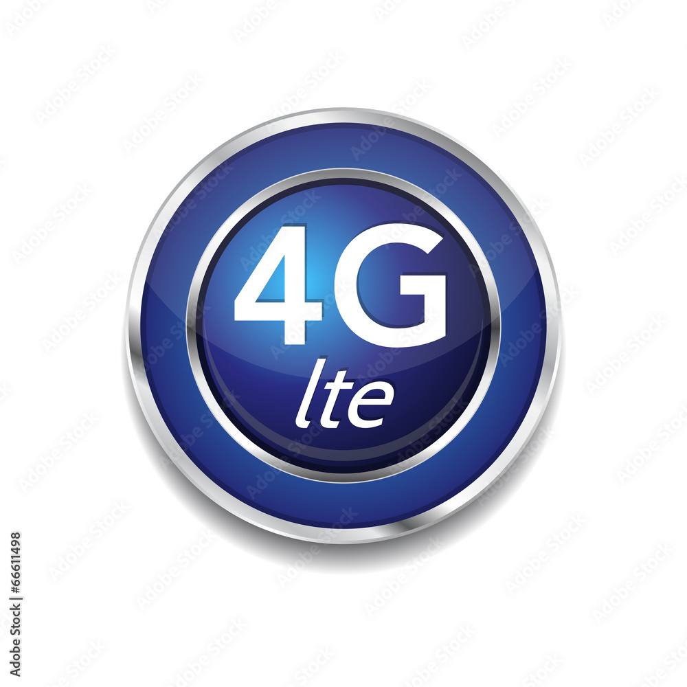 4g Sign Circular Blue Vector Button Icon 4g Sign Circular Blue Vector Button Icon
