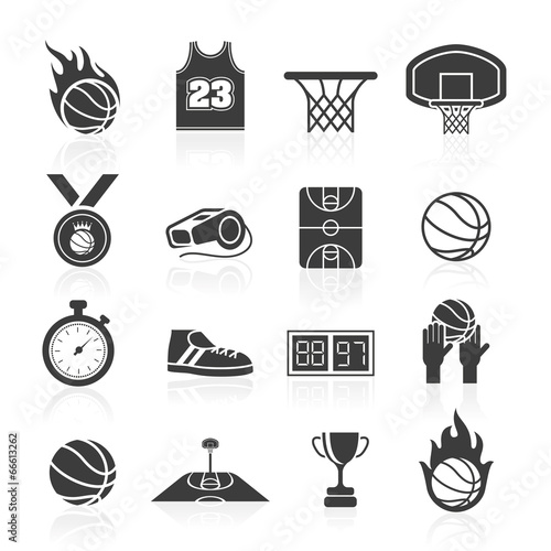 Basketball icon set