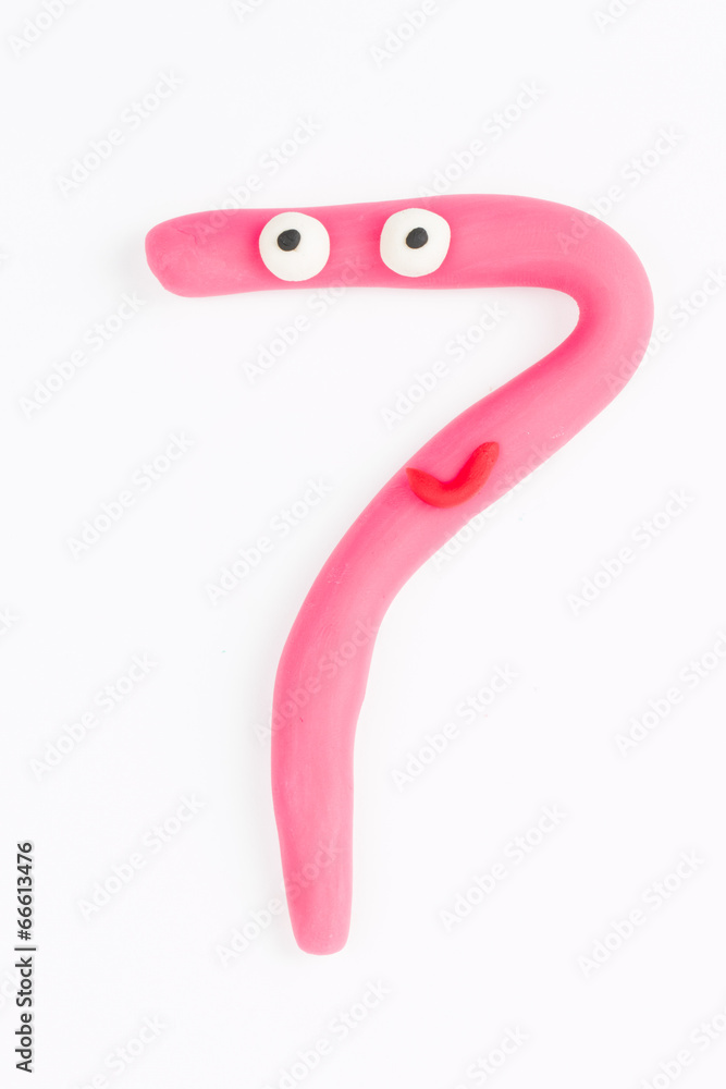 Plasticine number. Plasticine number.