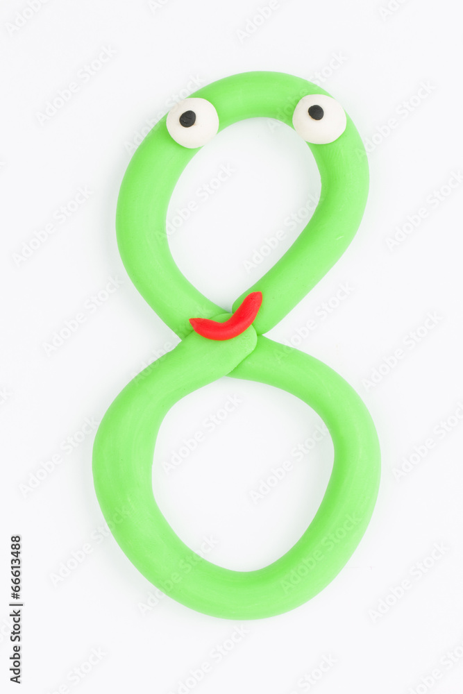 Plasticine number. Plasticine number.