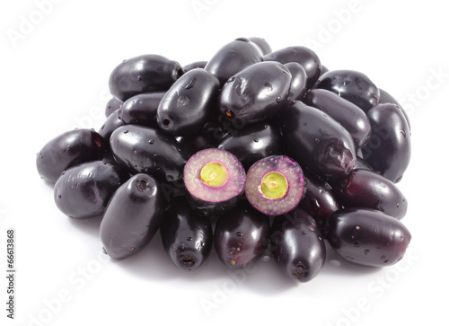 jambolan fruits on white background