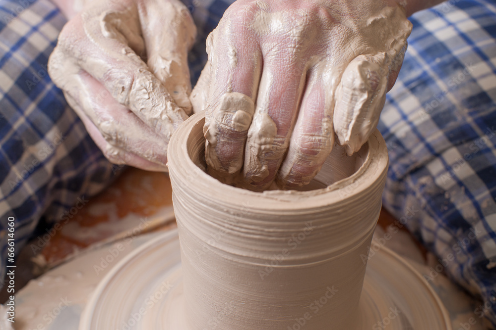 Hands of a potter