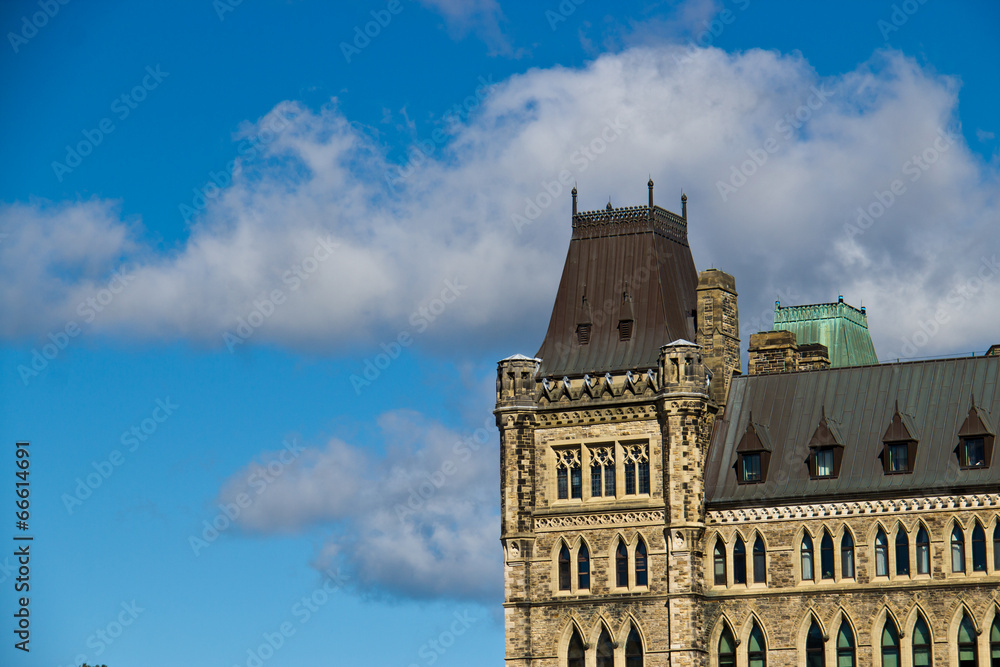 Details of the architecture of the Canadian Parliament