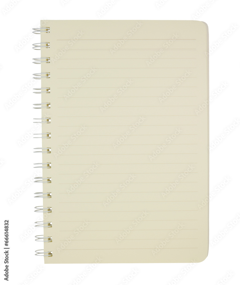 Open new notebook isolated on white Open new notebook isolated on white